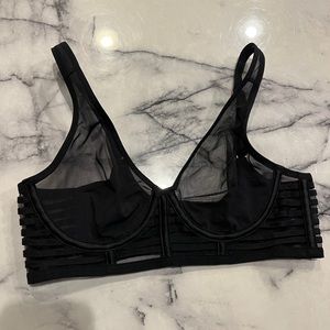 Black mesh bra
